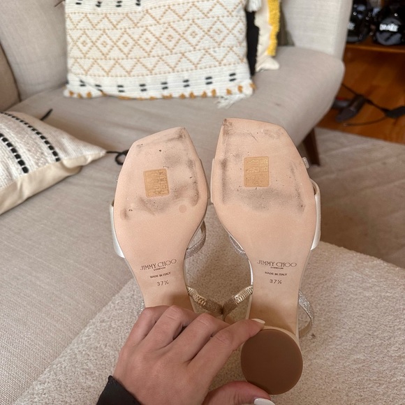 Jimmy Choo Plum 85MM Satin Bridal Sandals - Picture 6 of 9